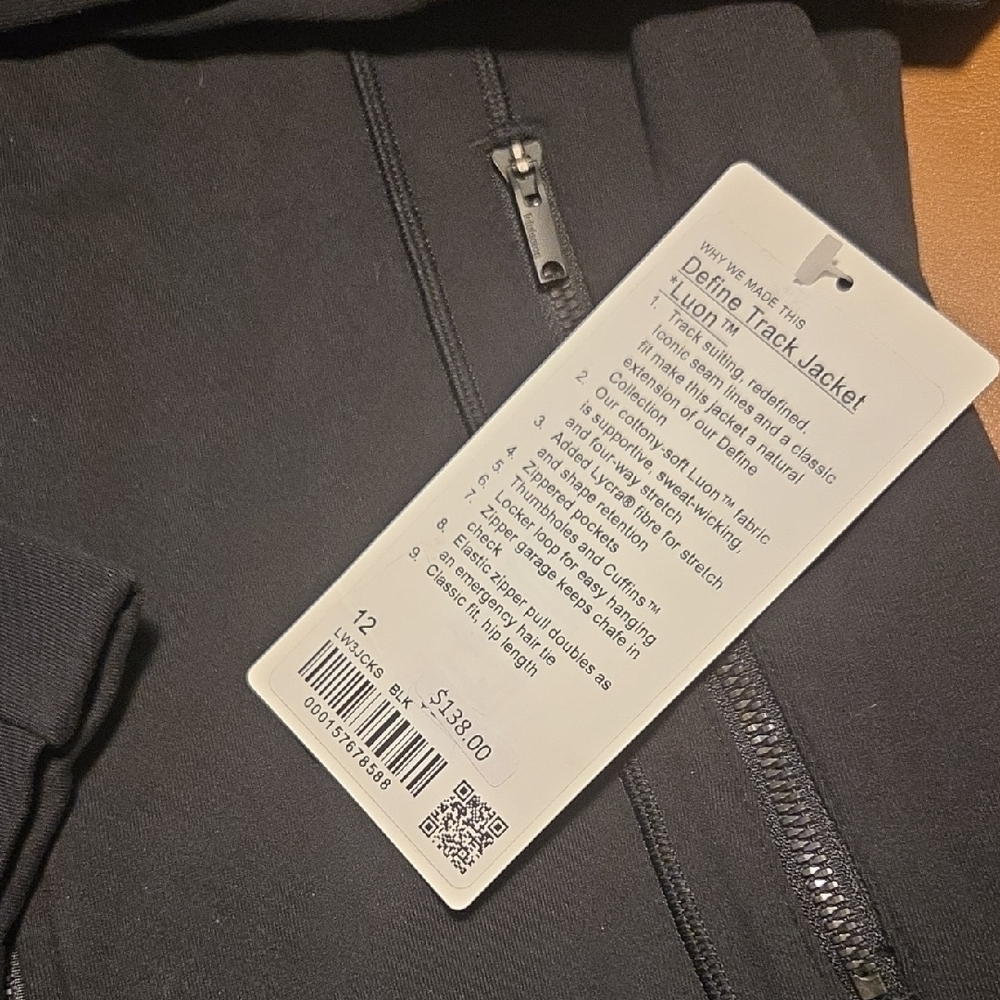 lululemon athletica Black Define Track Jacket Luon Size 12 - Picture 4 of 7
